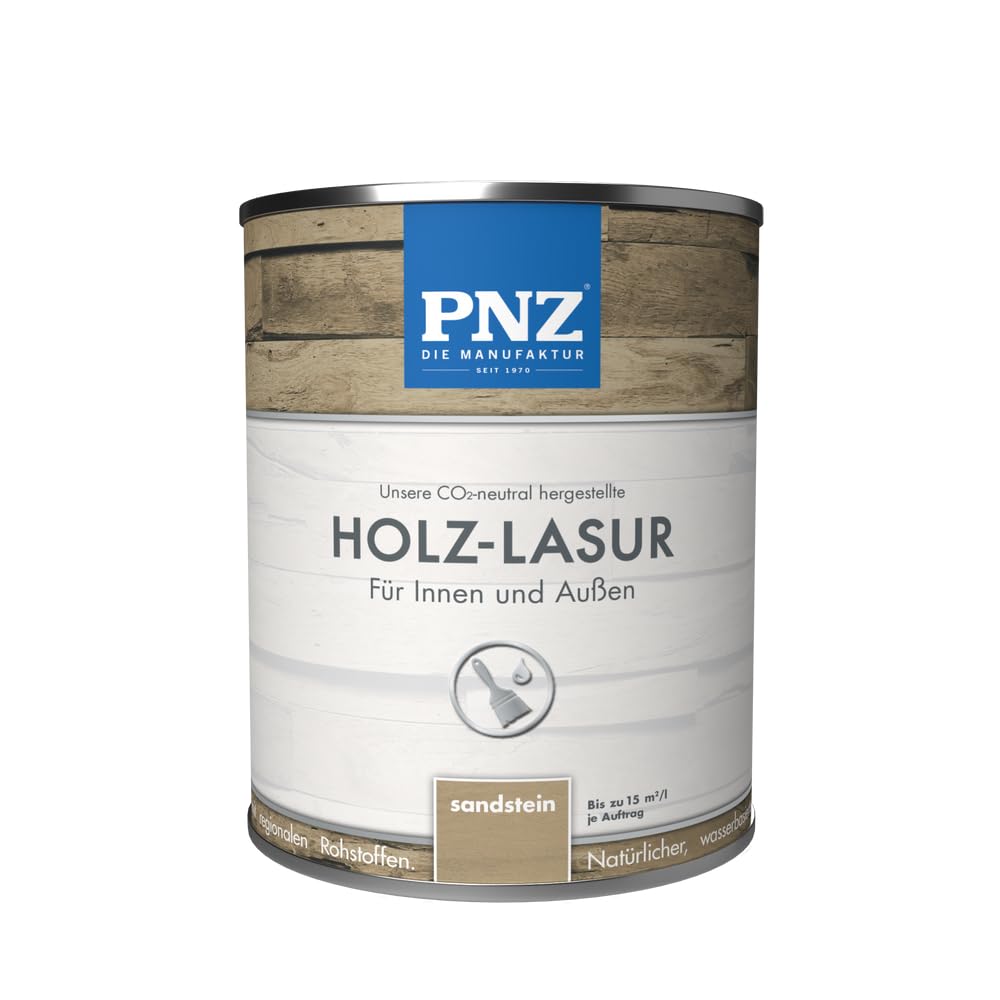 PNZ Holzlasur für Innen und Außen | Gebinde 0,25L | lösemitttelfreie Farblasur | Nachhaltig hergestellt mit regionalen Rohstoffen | für alle Hölzer, auch Bienenhäuser