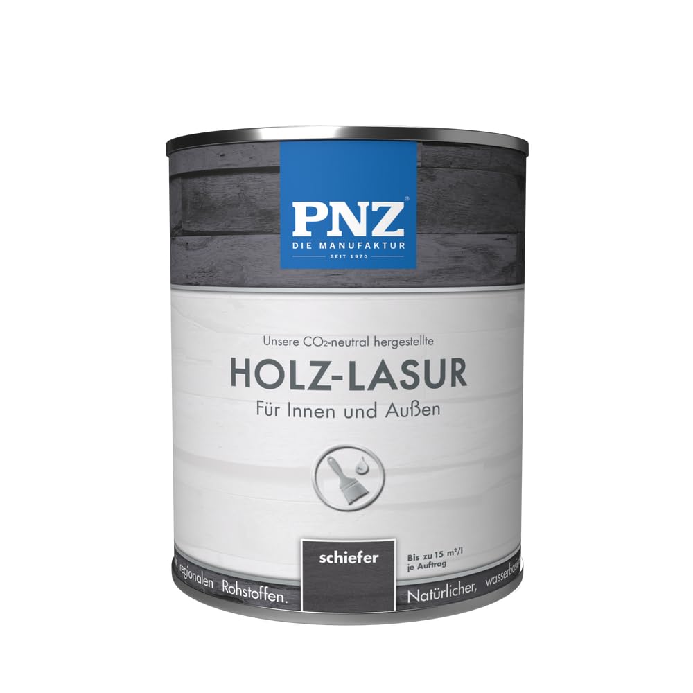 PNZ Holzlasur für Innen und Außen | Gebinde 0,25L | lösemitttelfreie Farblasur | Nachhaltig hergestellt mit regionalen Rohstoffen | für alle Hölzer, auch Bienenhäuser