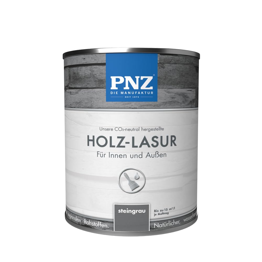 PNZ Holzlasur für Innen und Außen | Gebinde 0,25L | lösemitttelfreie Farblasur | Nachhaltig hergestellt mit regionalen Rohstoffen | für alle Hölzer, auch Bienenhäuser