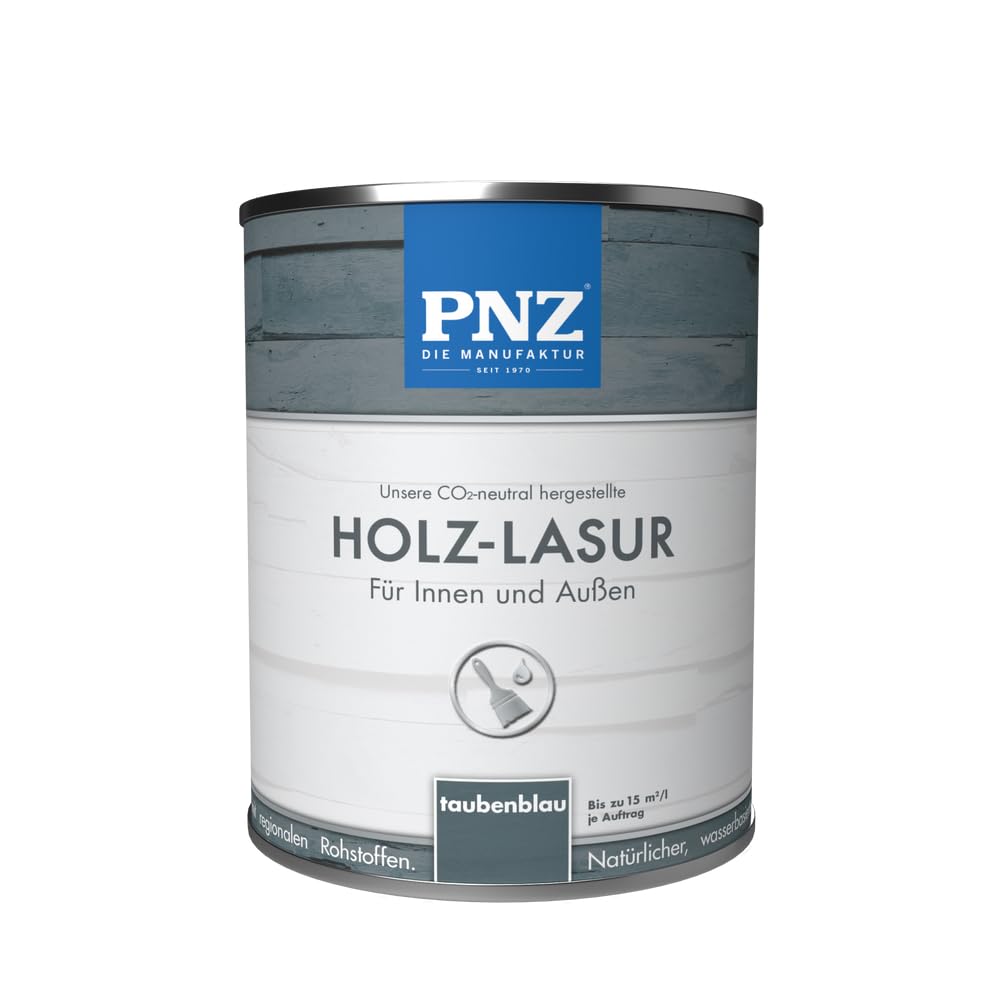PNZ Holzlasur für Innen und Außen | Gebinde 0,25L | lösemitttelfreie Farblasur | Nachhaltig hergestellt mit regionalen Rohstoffen | für alle Hölzer, auch Bienenhäuser