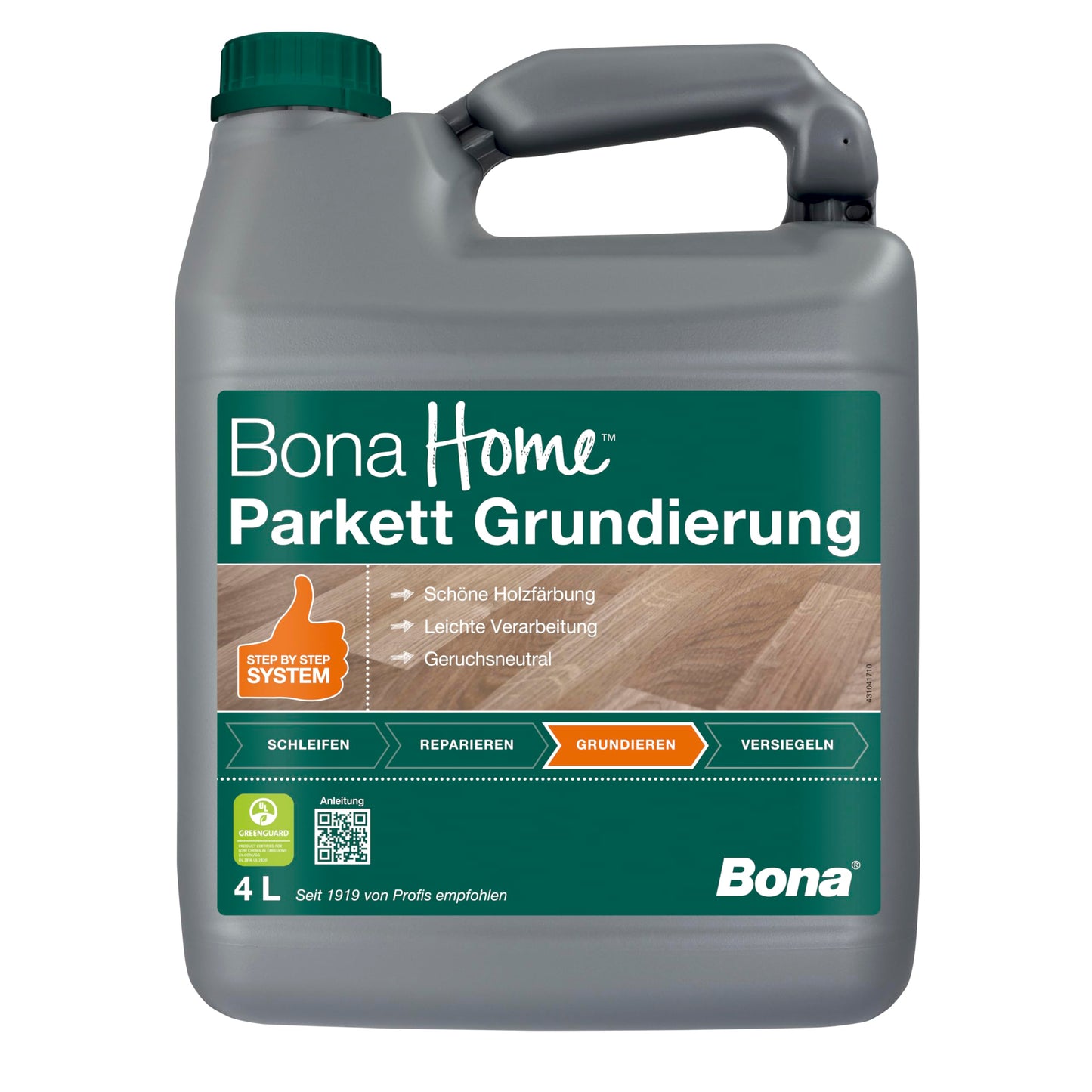 Bona Home Parkettlack & Grundierung – Perfektes Schutz-Bundle für Ihren Boden (4 Liter, matt)