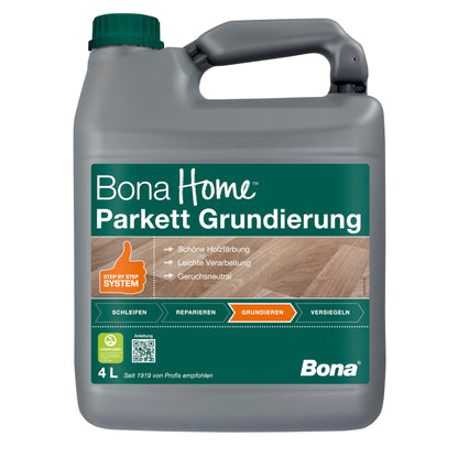 Bona Home Parkettlack & Grundierung – Perfektes Schutz-Bundle für Ihren Boden (4 Liter, matt)