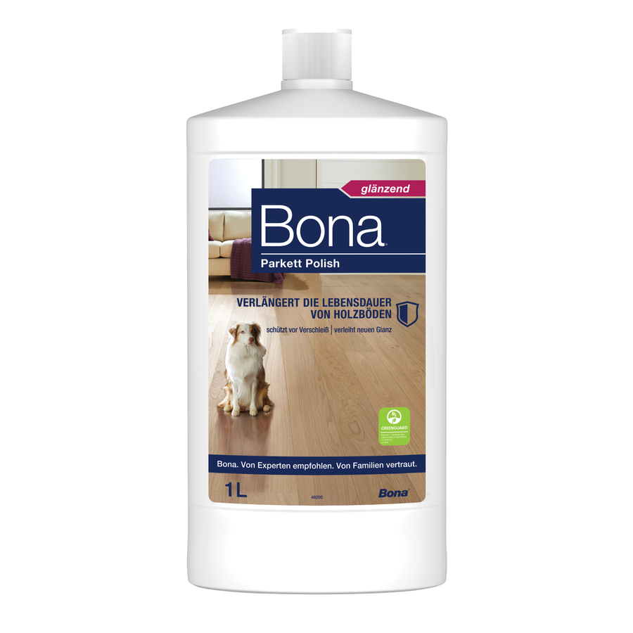 Bona Retail Parkett Polish glänzend 1 Liter für lackierte Holzböden