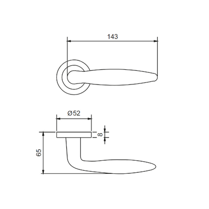 Griffwelt Drückergarnitur | Ancona RG0105 | Edelstahl matt | BB-Ausführung