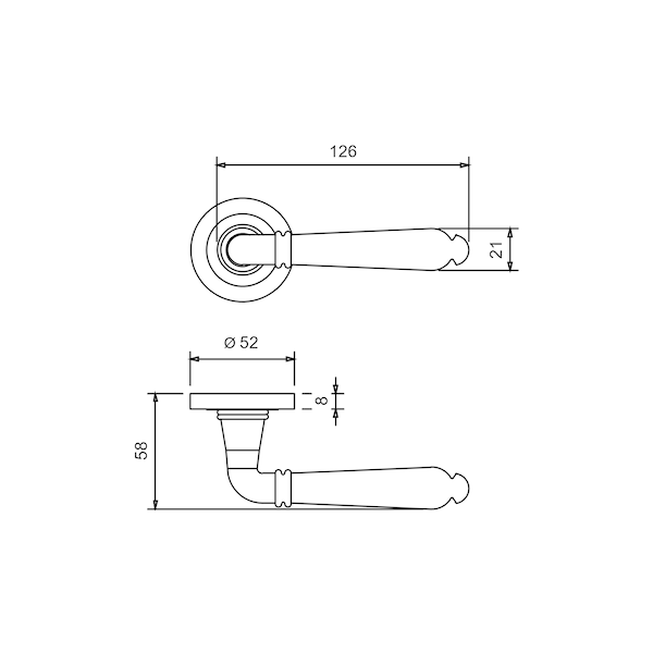 Griffwelt Drückergarnitur | Bologna RG0615 | Nickel matt | WC-Ausführung