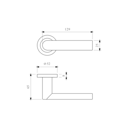 Griffwelt Drückergarnitur | Cecina RG0117 | Edelstahl matt | BB-Ausführung
