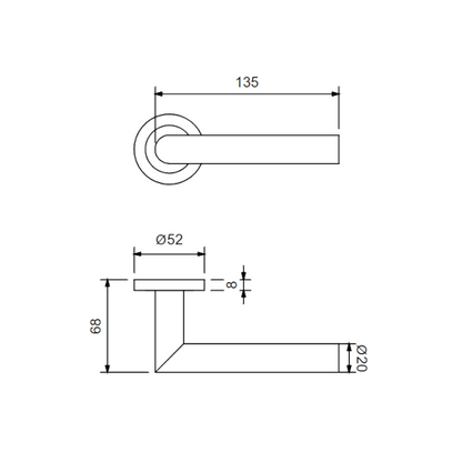 Griffwelt Drückergarnitur | Ferrara RG0901 | tiefschwarz | WC-Ausführung