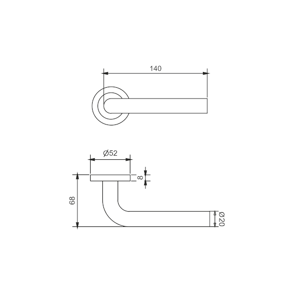 Griffwelt Drückergarnitur | Imola RG0103 | Edelstahl matt | BB-Ausführung