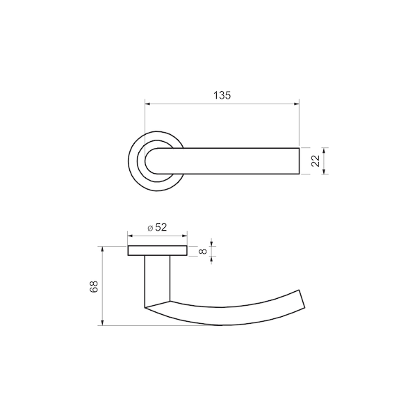 Griffwelt Drückergarnitur | Matera RG0122 | Edelstahl matt | BB-Ausführung