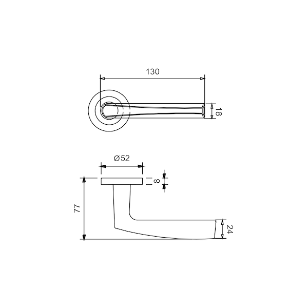 Griffwelt Drückergarnitur | Padua RG0108 | Edelstahl matt | BB-Ausführung