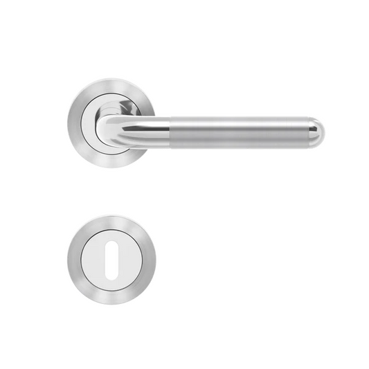 Karcher Design Drückergarnitur Lignano Steel ER34 | Edelstahl poliert / Edelstahl matt | BB-Ausführung