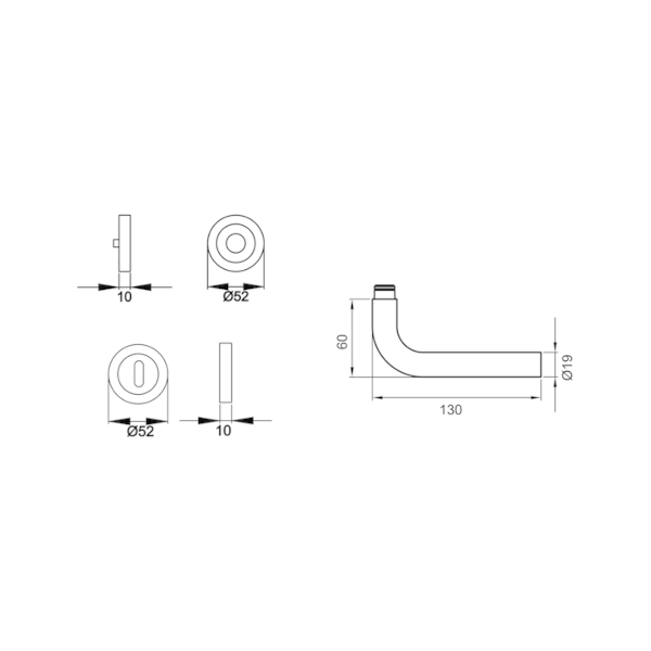 Karcher Design Drückergarnitur Malta ER25 BB 38-48mm Edelstahl matt