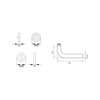 Karcher Design Drückergarnitur Malta ER25 BB 38-48mm Edelstahl matt