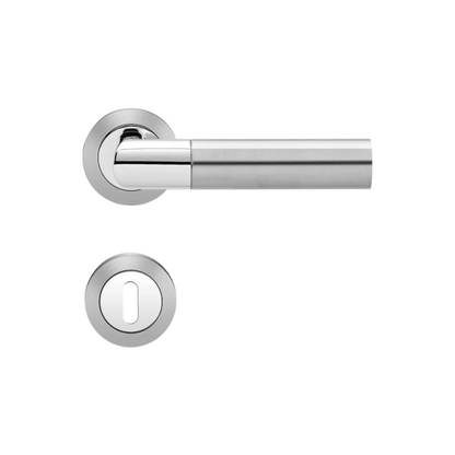 Karcher Design Drückergarnitur | Oregon ER 48 | Edelstahl poliert / Edelstahl matt | BB-Ausführung