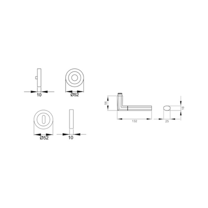 Karcher Design Drückergarnitur | Oregon ER 48 | Edelstahl poliert / Edelstahl matt | BB-Ausführung