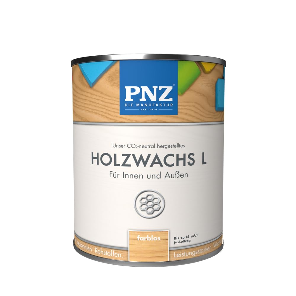 PNZ Holzwachs L für Innen und Außen | lösemitttelfreier Wachsanstrich | Nachhaltig hergestellt mit regionalen Rohstoffen | für alle Hölzer, auch Bienenhäuser