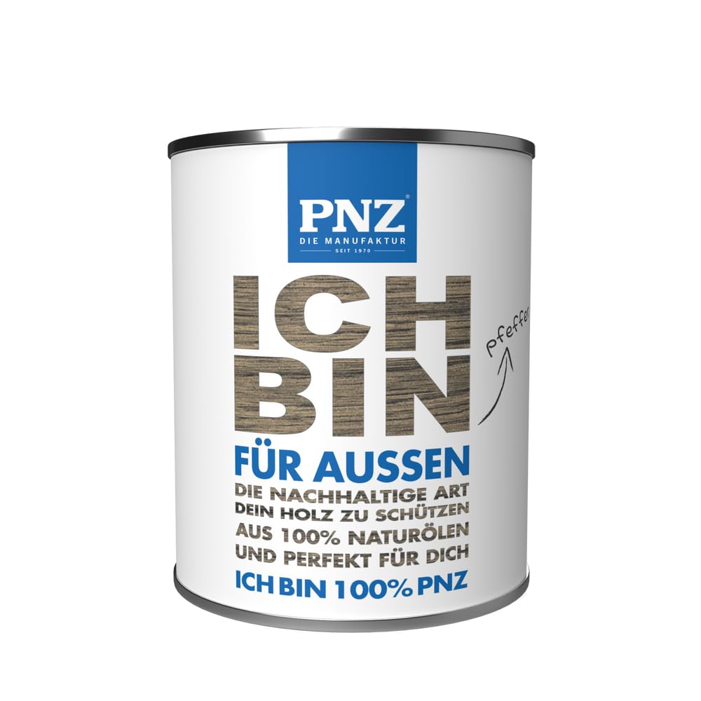 The PNZ oil for outdoors | with over 95% renewable raw materials | Made in Germany | Wooden deck, wooden terrace, windows, doors, garden houses, play equipment
