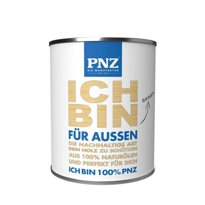 The PNZ oil for outdoors | with over 95% renewable raw materials | Made in Germany | Wooden deck, wooden terrace, windows, doors, garden houses, play equipment