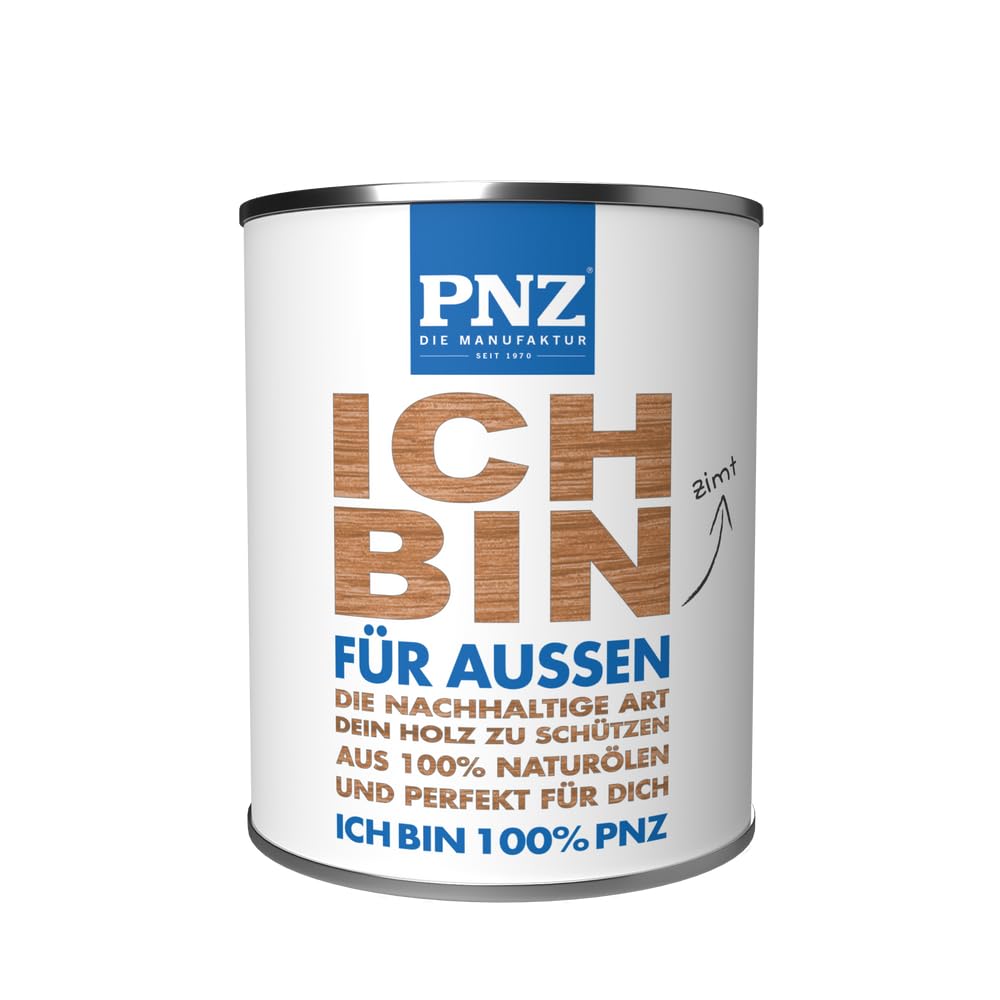 The PNZ oil for outdoors | with over 95% renewable raw materials | Made in Germany | Wooden deck, wooden terrace, windows, doors, garden houses, play equipment
