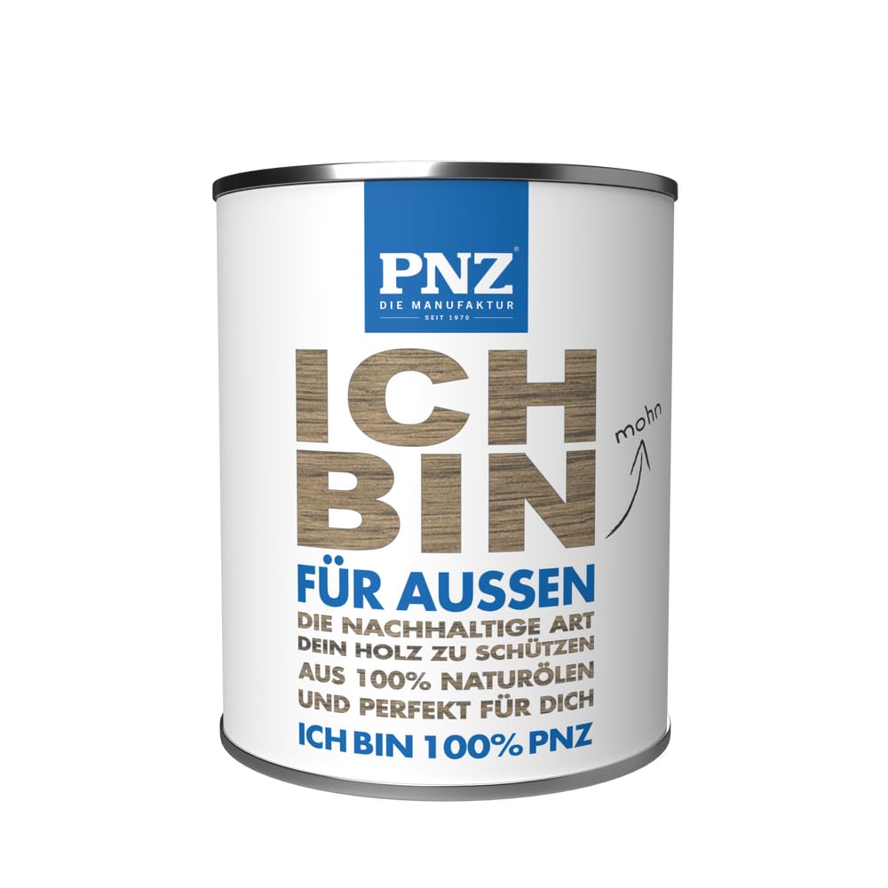 The PNZ oil for outdoors | with over 95% renewable raw materials | Made in Germany | Wooden deck, wooden terrace, windows, doors, garden houses, play equipment